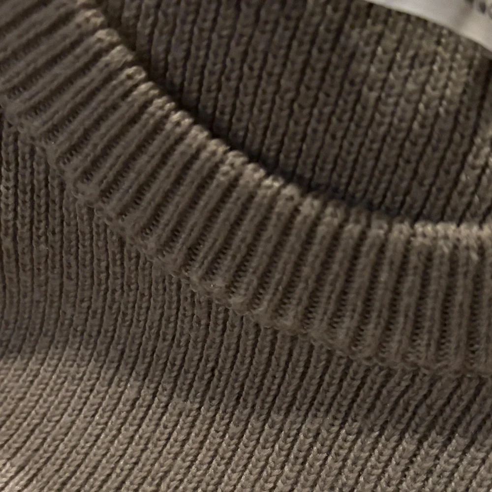 Zara Ribbed Knit Top in Taupe - Picture 5 of 5